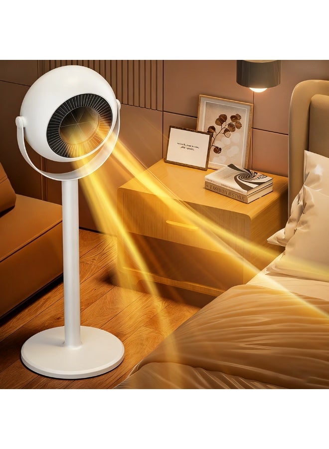 MOCOM 800W Portable Electric Space Heater for Indoor Use – PTC Ceramic Fast Heating Fan Heater with Adjustable Thermostat, Overheat Protection, Desktop & Freestanding Room Heater for Home, Office & Bedroom - Image 1